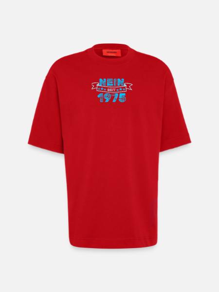 No 1975 - Heavyweight T-Shirt - made by SPREAD  - red