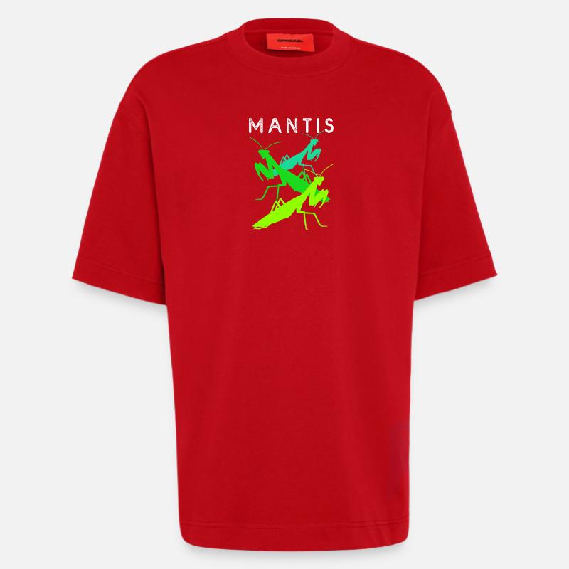 Gottesanbeter Gottesanbeterin Mantis - Heavyweight T-Shirt - made by SPREAD  - Rot