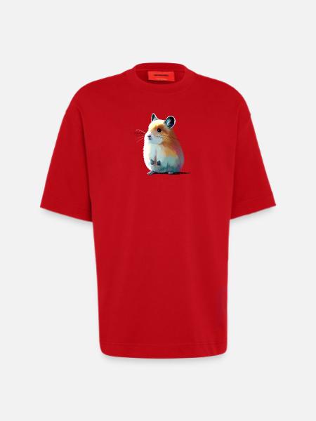 Whistling Hare - Heavyweight T-Shirt - made by SPREAD - red