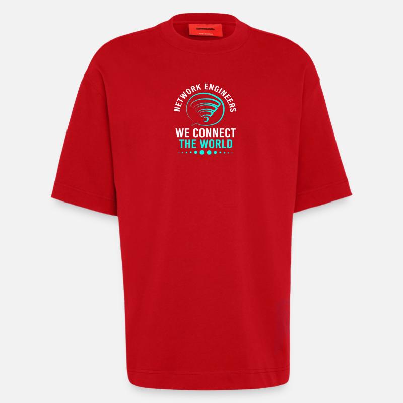 Network Engineer Programmer Computer Scientist - Heavyweight T-Shirt - made by SPREAD - red