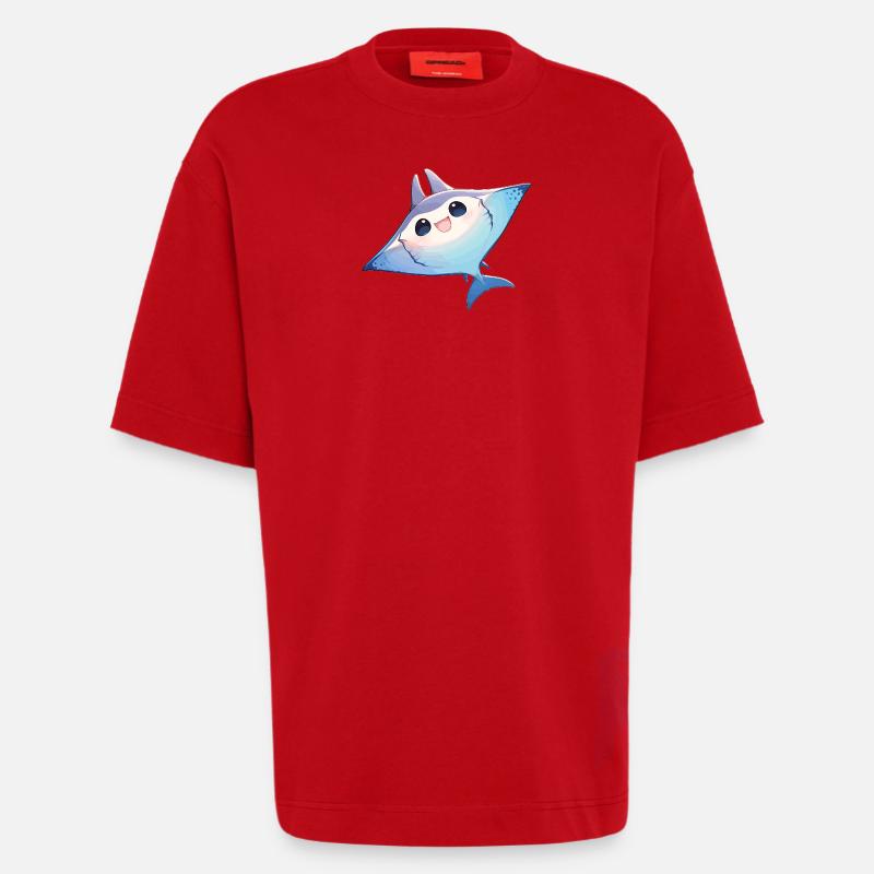 Rochen Mantarochen - Heavyweight T-Shirt - made by SPREAD  - Rot