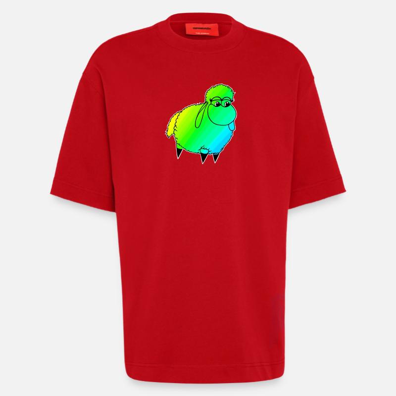 Wolly Sheeeepling Retro wave - Heavyweight T-Shirt - made by SPREAD  - Rot