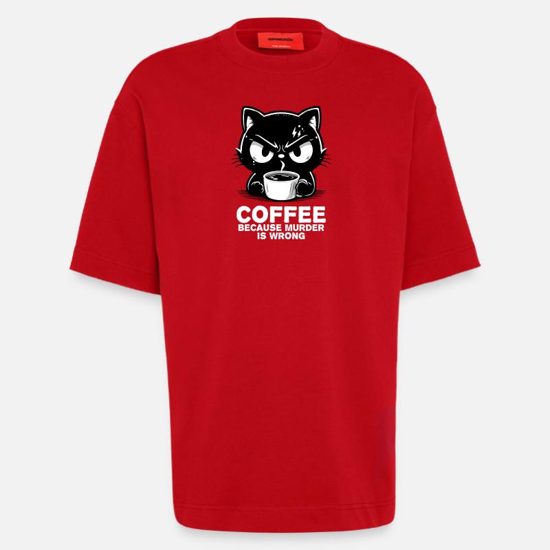 Murder is wrong (dark) - Heavyweight T-Shirt - made by SPREAD  - red