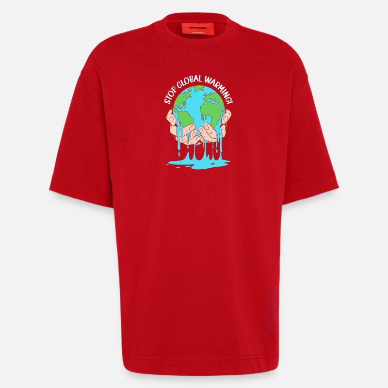 Climate change Environment Environmental protection - Heavyweight T-Shirt - made by SPREAD - red