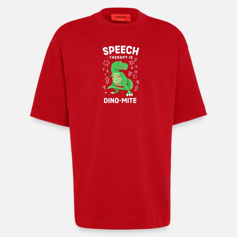 Logopädie Sprachtherapeut Logopäde - Heavyweight T-Shirt - made by SPREAD - Rot