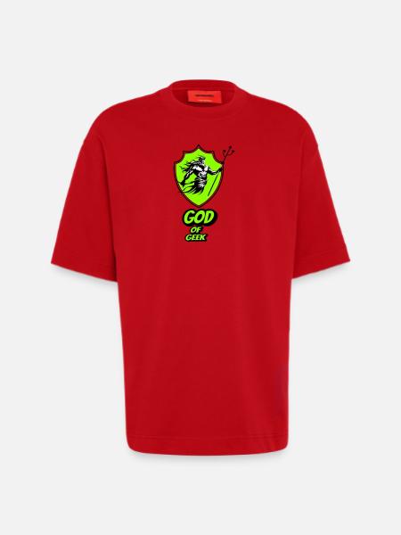 Gott des Geeks - Heavyweight T-Shirt - made by SPREAD - Rot