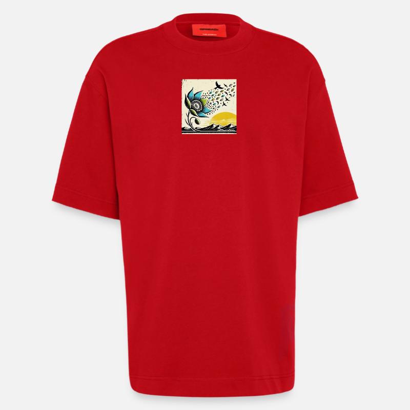Vogelzug - Heavyweight T-Shirt - made by SPREAD  - Rot