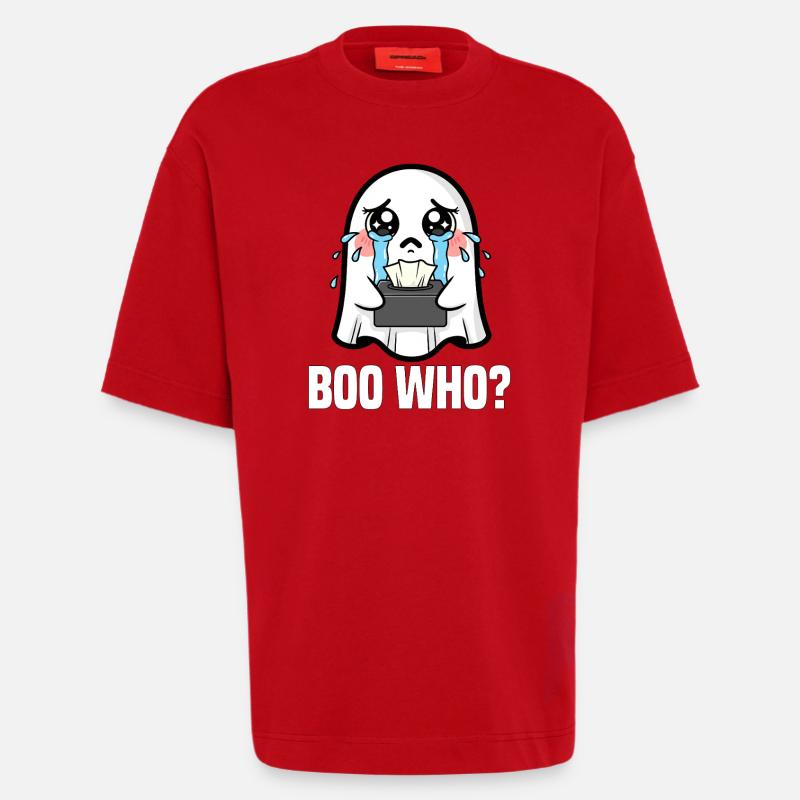 WER WIRD AUSGEBUHT? - GHOST HALLOWEEN - Heavyweight T-Shirt - made by SPREAD  - Rot