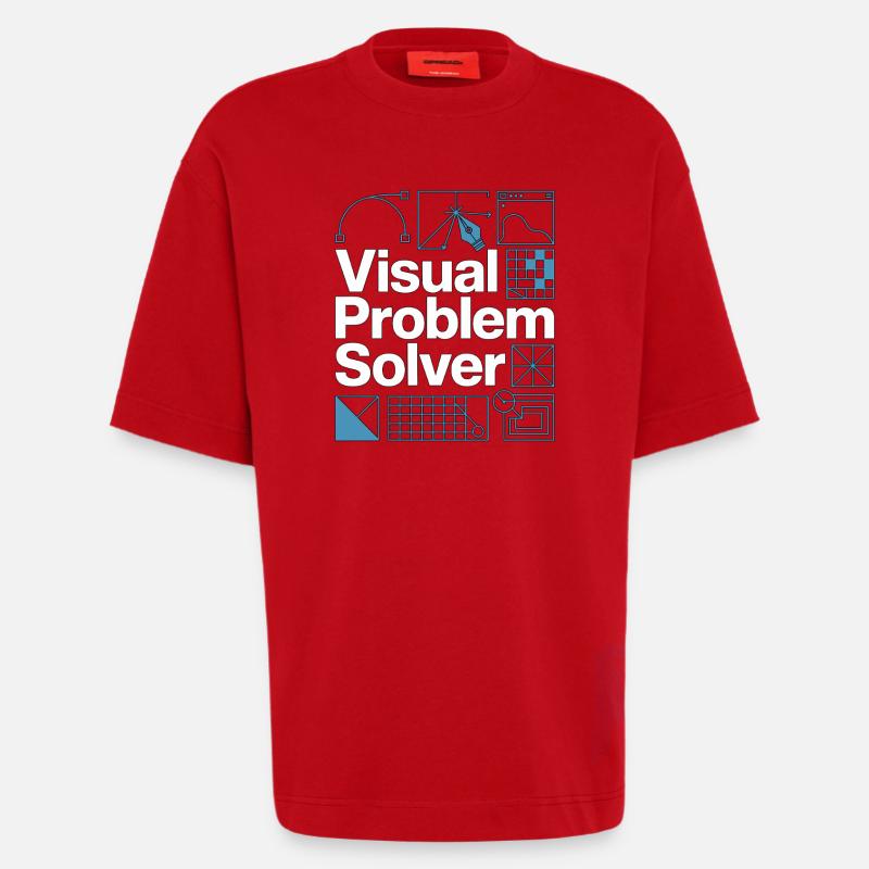 Graphic Designer Visual Problem Creative Designer - Heavyweight T-Shirt - made by SPREAD  - Rot