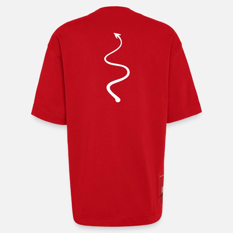 Teufelsschwanz - devil tail - Heavyweight T-Shirt - made by SPREAD  - Rot