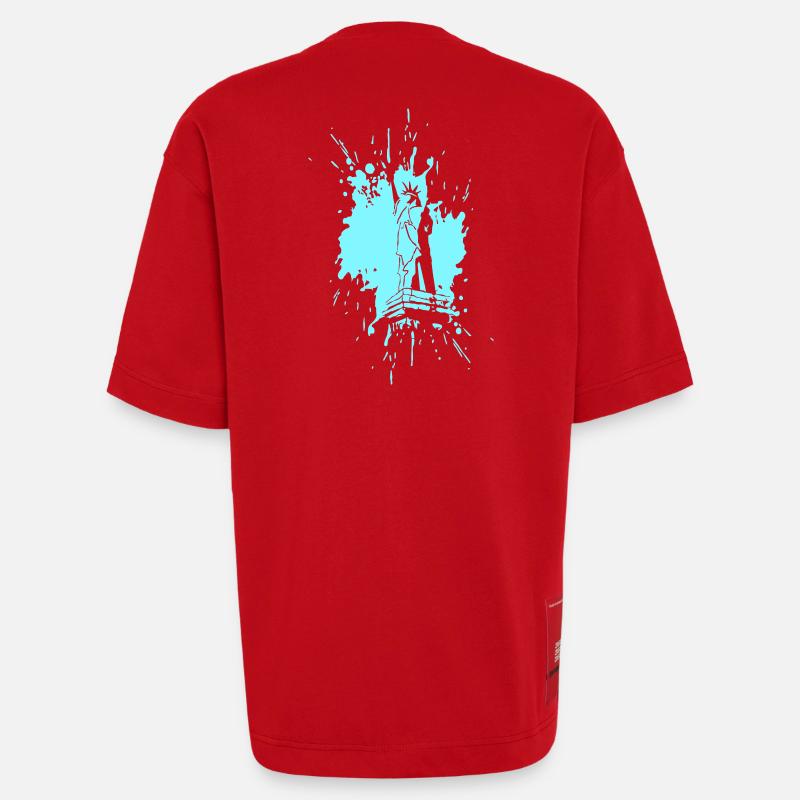 Freiheitsstatue in a Splash > Vectorgraphic - Heavyweight T-Shirt - made by SPREAD  - Rot