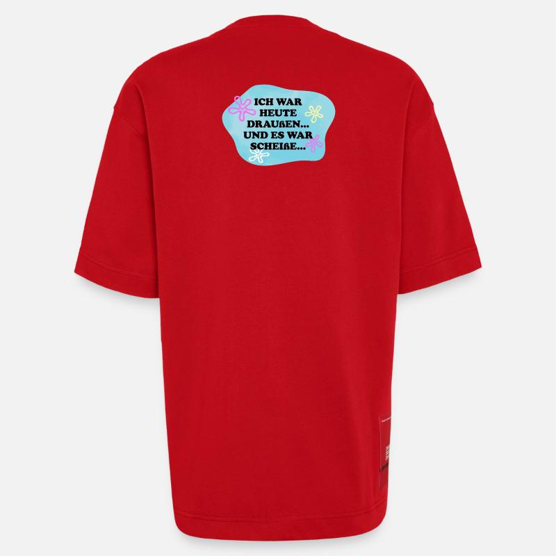 Ich war draußen | Sarkasmus Retro Meme - Heavyweight T-Shirt - made by SPREAD  - Rot