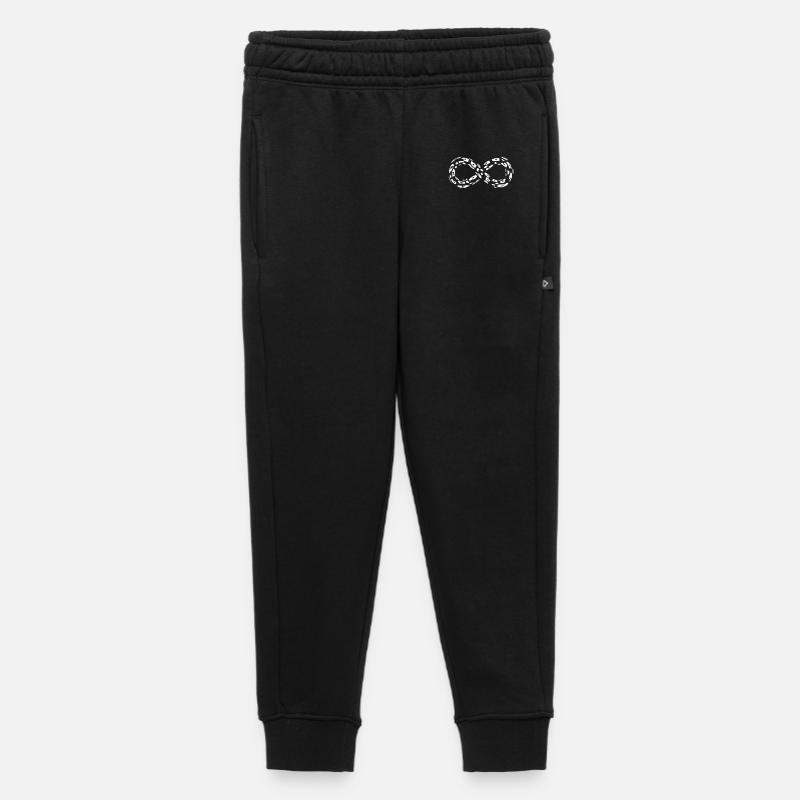 Leopard Infinity Loop - Kids’/Teens' Premium Sweatpants - black