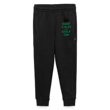 Keep calm and golf on - Kids’/Teens' Premium Sweatpants - black - Front - AI Model Kid Male (0cm)