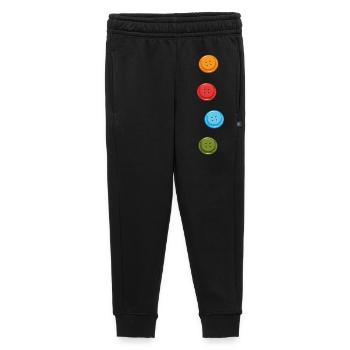 Costume de mode sur mesure de boutons colorés - Pantalon de survêtement enfant/adolescent premium - noir - Devant - AI Model Kid Male (0cm)