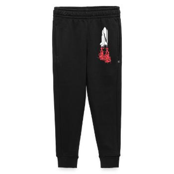 Rocket launch space symbol outer space icon logo - Kids’/Teens' Premium Sweatpants - black - Front - AI Model Kid Male (0cm)