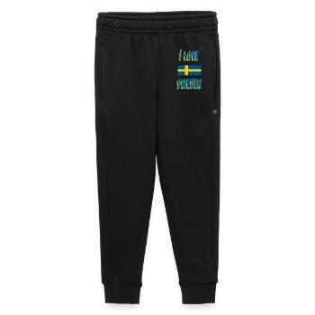 Love Sweden Flags Design - Pantalon de survêtement enfant/adolescent premium - noir - Devant - AI Model Kid Male (0cm)