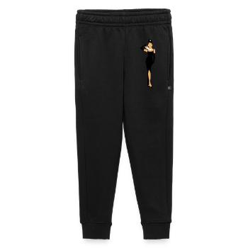 Diamond breakfast with cat - Kids’/Teens' Premium Sweatpants - black - Front - AI Model Kid Male (0cm)