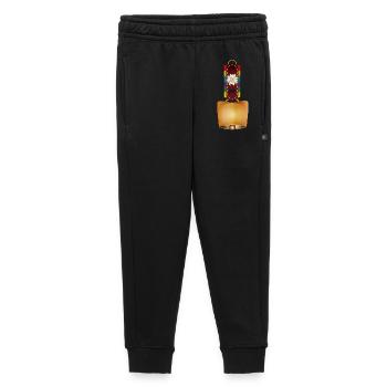 cloche décorée et fleur d'edelweiss - Pantalon de survêtement enfant/adolescent premium - noir - Devant - AI Model Kid Male (0cm)