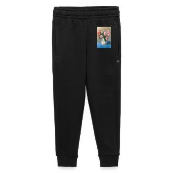Painting - Painting with Roses in vase. - Kids’/Teens' Premium Sweatpants - black - Front - AI Model Kid Male (0cm)
