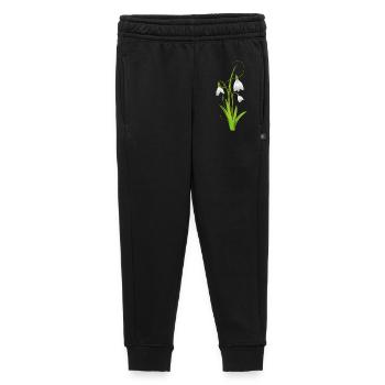 Snowdrops as beautiful spring flowers - Kids’/Teens' Premium Sweatpants - black - Front - AI Model Kid Male (0cm)