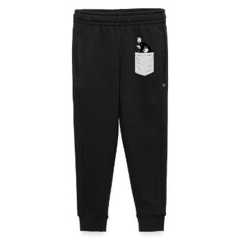Poche de poitrine pour taupe - Pantalon de survêtement enfant/adolescent premium - noir - Devant - AI Model Kid Male (0cm)