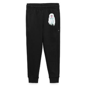 Gomme à mâcher de singe - Pantalon de survêtement enfant/adolescent premium - noir - Devant - AI Model Kid Male (0cm)