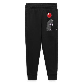 Ballon taupe - Pantalon de survêtement enfant/adolescent premium - noir - Devant - AI Model Kid Male (0cm)