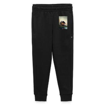Charmante Hütte am See - Kinder/Teenager Premium Sweathose - Schwarz - Vorne - AI Model Kid Male (0cm)