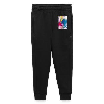 Des éclaboussures de couleur. Peinture - Pantalon de survêtement enfant/adolescent premium - noir - Devant - AI Model Kid Male (0cm)