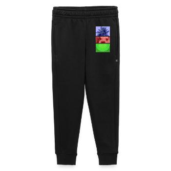 Triptych Palm Tree – Dog – Spikes - Kids’/Teens' Premium Sweatpants - black - Front - AI Model Kid Male (0cm)