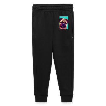 Chien carlin - Pantalon de survêtement enfant/adolescent premium - noir - Devant - AI Model Kid Male (0cm)