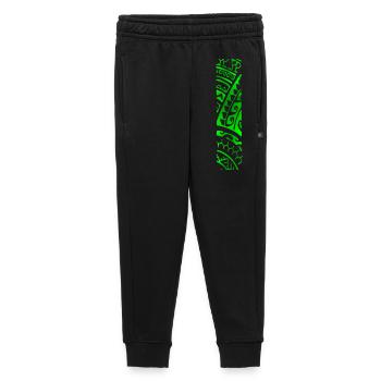 REVA (grün) - Kinder/Teenager Premium Sweathose - Schwarz - Vorne - AI Model Kid Male (0cm)