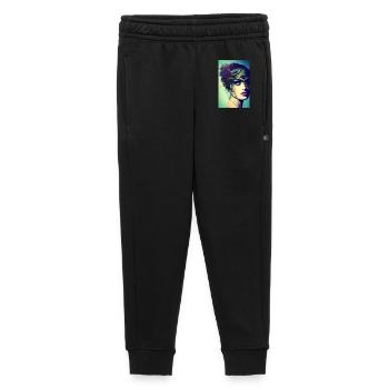 Art facial abstrait - Pantalon de survêtement enfant/adolescent premium - noir - Devant - AI Model Kid Male (0cm)