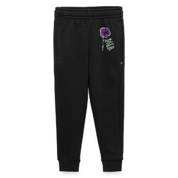 Floral Motif with Handwritten Greeting - Kids’/Teens' Premium Sweatpants - black - Front - AI Model Kid Male (0cm)
