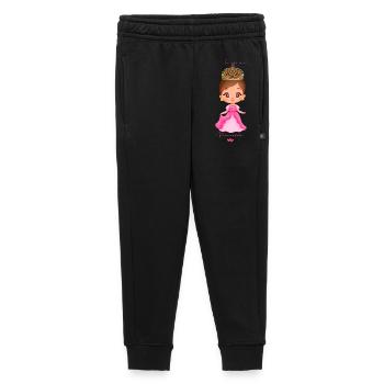 princesse en robe rose avec un diadème - Pantalon de survêtement enfant/adolescent premium - noir - Devant - AI Model Kid Male (0cm)