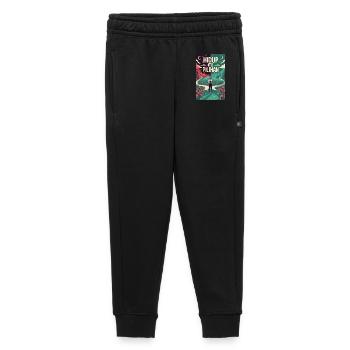 "Life is made of choices" Indonesian proverb - Kids’/Teens' Premium Sweatpants - black - Front - AI Model Kid Male (0cm)
