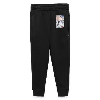 Snowy landscape in geometric style - Kids’/Teens' Premium Sweatpants - black - Front - AI Model Kid Male (0cm)
