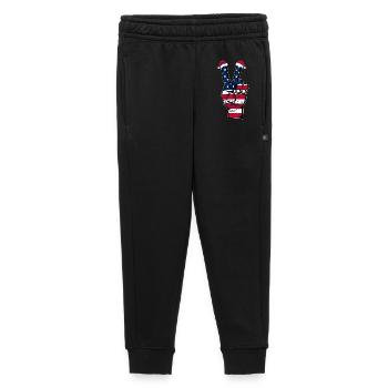 Symbole de paix de Noël drapeau des États-Unis utilisé - Pantalon de survêtement enfant/adolescent premium - noir - Devant - AI Model Kid Male (0cm)