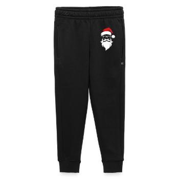 Santa Claus Head Portrait Mask - Kids’/Teens' Premium Sweatpants - black - Front - AI Model Kid Male (0cm)