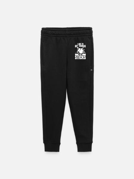 Funny Drummer Joke - Kids’/Teens' Premium Sweatpants - black - Front
