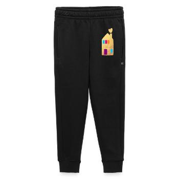 House Gold Window Hearts Home Home Hygge - Kids’/Teens' Premium Sweatpants - black - Front - AI Model Kid Male (0cm)