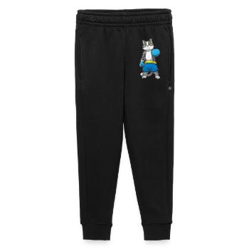 Cat Boxer Boxing Gloves Boxing - Kids’/Teens' Premium Sweatpants - black - Front - AI Model Kid Male (0cm)