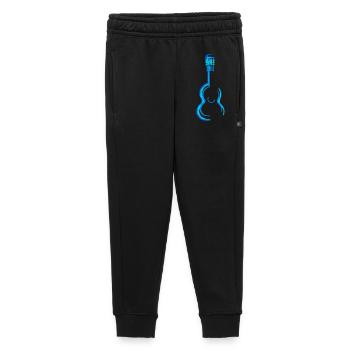 Graphisme de guitares classiques acoustiques bleu - Pantalon de survêtement enfant/adolescent premium - noir - Devant - AI Model Kid Male (0cm)