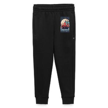 Pieuvre pirate en mer nocturne - Pantalon de survêtement enfant/adolescent premium - noir - Devant - AI Model Kid Male (0cm)