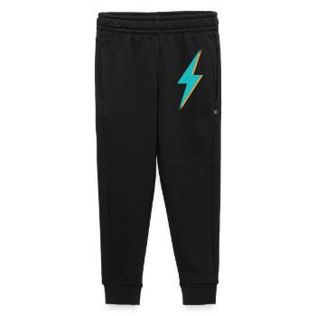 Blue and orange lightning bolt - Kids’/Teens' Premium Sweatpants - black - Front - AI Model Kid Male (0cm)