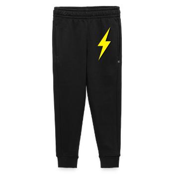 Yellow and black lightning bolt - Kids’/Teens' Premium Sweatpants - black - Front - AI Model Kid Male (0cm)
