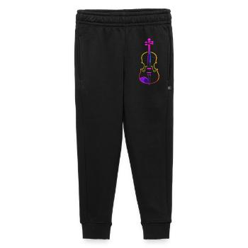 Violin Lineart - Kids’/Teens' Premium Sweatpants - black - Front - AI Model Kid Male (0cm)