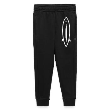 Surfboard Line Art - Kids’/Teens' Premium Sweatpants - black - Front - AI Model Kid Male (0cm)