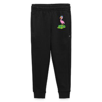 Flamingo Skater Skateboard - Kinder/Teenager Premium Sweathose - Schwarz - Vorne - AI Model Kid Male (0cm)